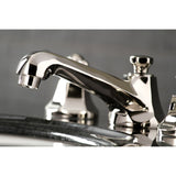 Metropolitan KS4466AL Two-Handle 3-Hole Deck Mount Widespread Bathroom Faucet with Brass Pop-Up, Polished Nickel