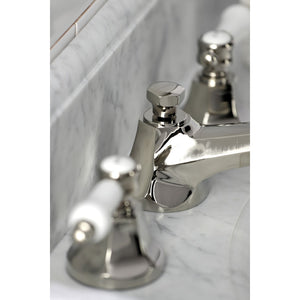 Bel-Air KS4466BPL Two-Handle 3-Hole Deck Mount Widespread Bathroom Faucet with Brass Pop-Up, Polished Nickel