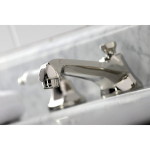 Bel-Air KS4466BPL Two-Handle 3-Hole Deck Mount Widespread Bathroom Faucet with Brass Pop-Up, Polished Nickel