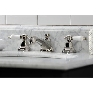 Bel-Air KS4466BPL Two-Handle 3-Hole Deck Mount Widespread Bathroom Faucet with Brass Pop-Up, Polished Nickel
