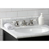 Bel-Air KS4466BPL Two-Handle 3-Hole Deck Mount Widespread Bathroom Faucet with Brass Pop-Up, Polished Nickel