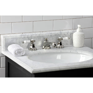 Bel-Air KS4466BPL Two-Handle 3-Hole Deck Mount Widespread Bathroom Faucet with Brass Pop-Up, Polished Nickel