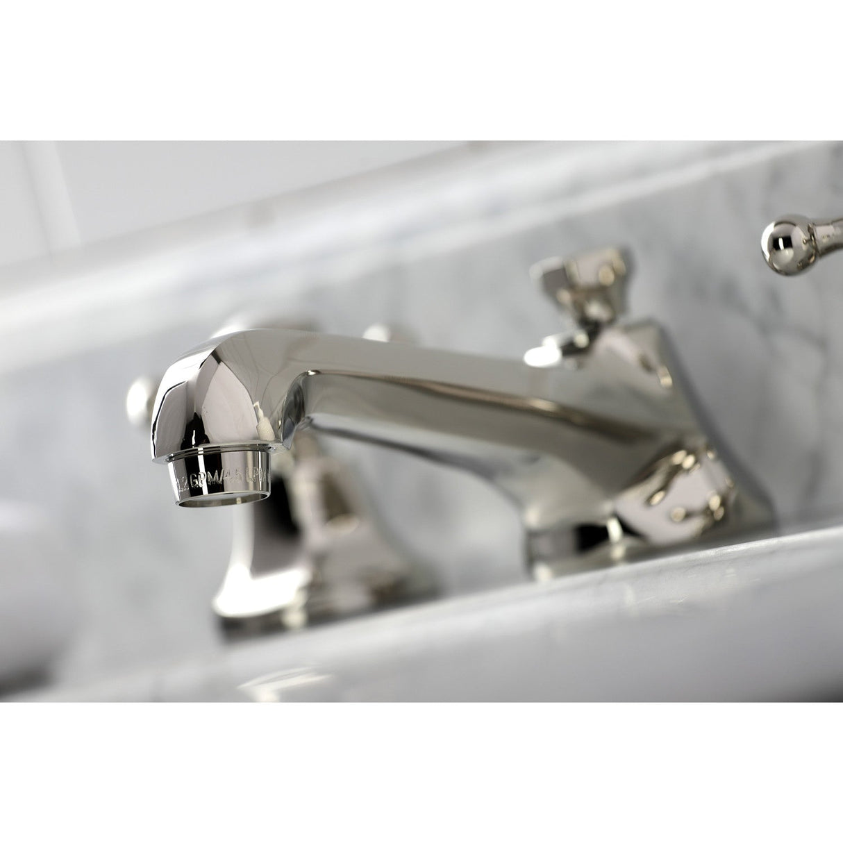 Metropolitan KS4466BX Two-Handle 3-Hole Deck Mount Widespread Bathroom Faucet with Brass Pop-Up, Polished Nickel