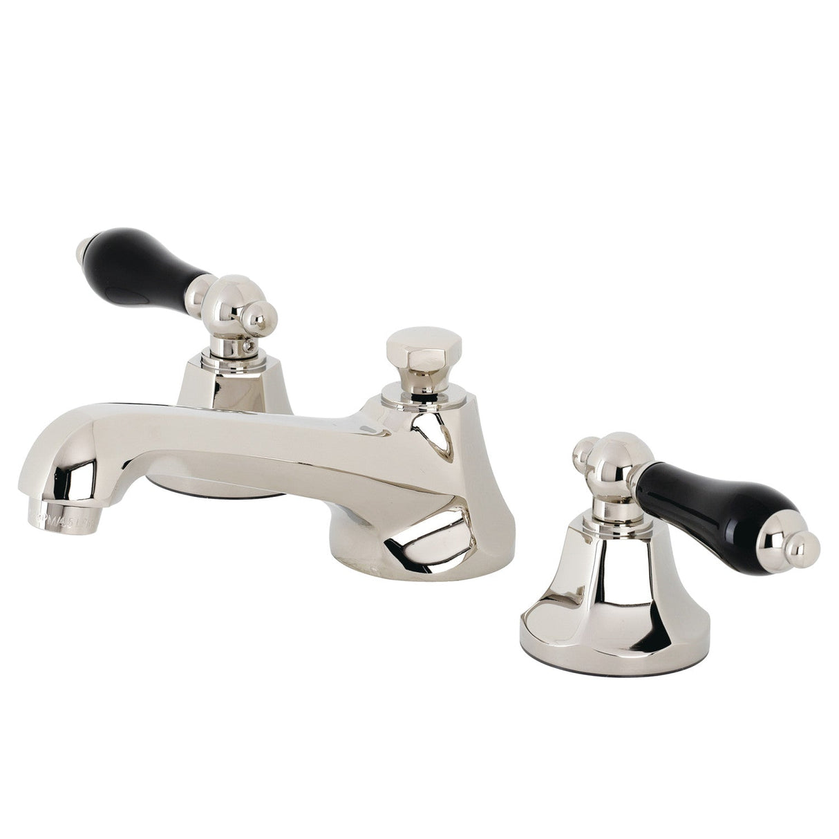 Duchess KS4466PKL Two-Handle 3-Hole Deck Mount Widespread Bathroom Faucet with Brass Pop-Up, Polished Nickel