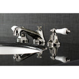 Metropolitan KS4466PL Two-Handle 3-Hole Deck Mount Widespread Bathroom Faucet with Brass Pop-Up, Polished Nickel