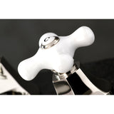 Metropolitan KS4466PX Two-Handle 3-Hole Deck Mount Widespread Bathroom Faucet with Brass Pop-Up, Polished Nickel