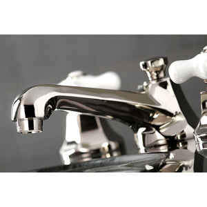 Metropolitan KS4466PX Two-Handle 3-Hole Deck Mount Widespread Bathroom Faucet with Brass Pop-Up, Polished Nickel