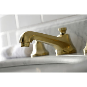 Hamilton KS4467NX Two-Handle 3-Hole Deck Mount Widespread Bathroom Faucet with Brass Pop-Up, Brushed Brass
