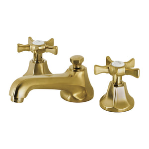 Hamilton KS4467NX Two-Handle 3-Hole Deck Mount Widespread Bathroom Faucet with Brass Pop-Up, Brushed Brass