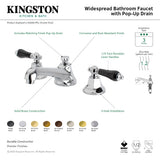Duchess KS4467PKL Two-Handle 3-Hole Deck Mount Widespread Bathroom Faucet with Brass Pop-Up, Brushed Brass