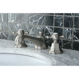 Metropolitan KS4468BX Two-Handle 3-Hole Deck Mount Widespread Bathroom Faucet with Brass Pop-Up, Brushed Nickel
