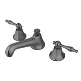 Naples KS4468NL Two-Handle 3-Hole Deck Mount Widespread Bathroom Faucet with Brass Pop-Up, Brushed Nickel