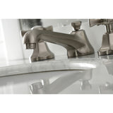 Hamilton KS4468NX Two-Handle 3-Hole Deck Mount Widespread Bathroom Faucet with Brass Pop-Up, Brushed Nickel