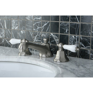 Metropolitan KS4468PL Two-Handle 3-Hole Deck Mount Widespread Bathroom Faucet with Brass Pop-Up, Brushed Nickel