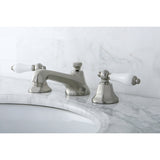 Metropolitan KS4468PL Two-Handle 3-Hole Deck Mount Widespread Bathroom Faucet with Brass Pop-Up, Brushed Nickel