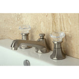 Celebrity KS4468WCL Two-Handle 3-Hole Deck Mount Widespread Bathroom Faucet with Brass Pop-Up, Brushed Nickel