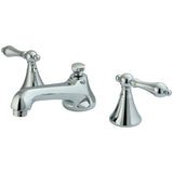 KS4471AL Two-Handle 3-Hole Deck Mount Widespread Bathroom Faucet with Brass Pop-Up, Polished Chrome