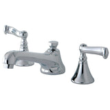 KS4471FL Two-Handle 3-Hole Deck Mount Widespread Bathroom Faucet with Brass Pop-Up, Polished Chrome