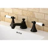 KS4475PL Two-Handle 3-Hole Deck Mount Widespread Bathroom Faucet with Brass Pop-Up, Oil Rubbed Bronze