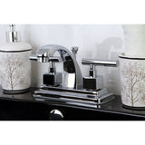 Claremont KS4641CQL Two-Handle 3-Hole Deck Mount 4" Centerset Bathroom Faucet with Brass Pop-Up, Polished Chrome