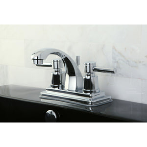 Concord KS4641DL Two-Handle 3-Hole Deck Mount 4" Centerset Bathroom Faucet with Brass Pop-Up, Polished Chrome