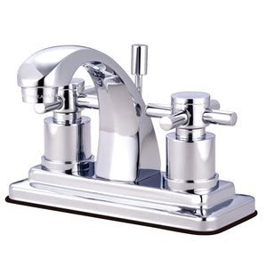 Concord KS4641DX Two-Handle 3-Hole Deck Mount 4" Centerset Bathroom Faucet with Brass Pop-Up, Polished Chrome