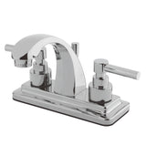 Elinvar KS4641EL Two-Handle 3-Hole Deck Mount 4" Centerset Bathroom Faucet with Brass Pop-Up, Polished Chrome