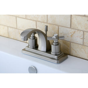 Millennium KS4648ZX Two-Handle 3-Hole Deck Mount 4" Centerset Bathroom Faucet with Brass Pop-Up, Brushed Nickel
