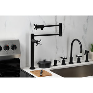 Essex KS4700BEX Single-Hole Deck Mount Pot Filler, Matte Black