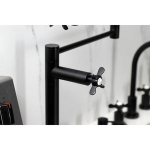 Essex KS4700BEX Single-Hole Deck Mount Pot Filler, Matte Black