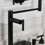 Manhattan KS4700CML Single-Hole Deck Mount Pot Filler, Matte Black