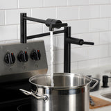 Manhattan KS4700CML Single-Hole Deck Mount Pot Filler, Matte Black