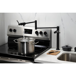 Concord KS4700DL Single-Hole Deck Mount Pot Filler, Matte Black
