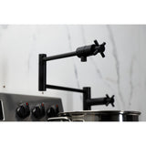 Concord KS4700DX Single-Hole Deck Mount Pot Filler, Matte Black