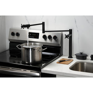 Concord KS4700DX Single-Hole Deck Mount Pot Filler, Matte Black