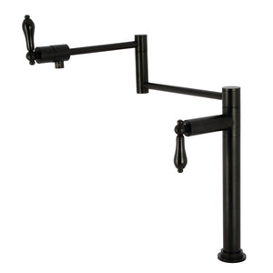 Duchess KS4700PKL Single-Hole Deck Mount Pot Filler, Matte Black