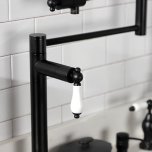 Metropolitan KS4700PL Single-Hole Deck Mount Pot Filler, Matte Black