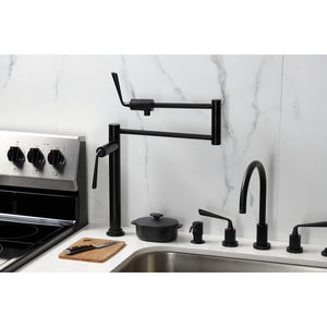 Silver Sage KS4700ZL Single-Hole Deck Mount Pot Filler, Matte Black
