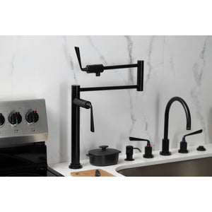 Silver Sage KS4700ZL Single-Hole Deck Mount Pot Filler, Matte Black