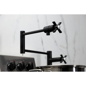 Millennium KS4700ZX Single-Hole Deck Mount Pot Filler, Matte Black