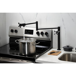 Millennium KS4700ZX Single-Hole Deck Mount Pot Filler, Matte Black