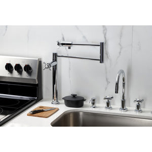 Essex KS4701BEX Single-Hole Deck Mount Pot Filler, Polished Chrome