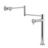 Fuller KS4701CG Two-Handle Deck Mount Pot Filler, Polished Chrome