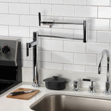 Kaiser KS4701CKL Single-Hole Deck Mount Pot Filler, Polished Chrome