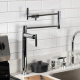 Kaiser KS4701CKL Single-Hole Deck Mount Pot Filler, Polished Chrome