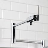 Kaiser KS4701CKL Single-Hole Deck Mount Pot Filler, Polished Chrome