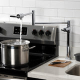 Kaiser KS4701CKL Single-Hole Deck Mount Pot Filler, Polished Chrome