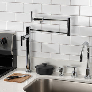 Manhattan KS4701CML Single-Hole Deck Mount Pot Filler, Polished Chrome