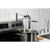 Kaiser KS4701DKL Single-Hole Deck Mount Pot Filler, Polished Chrome