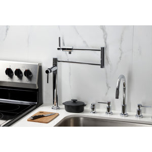 Concord KS4701DL Single-Hole Deck Mount Pot Filler, Polished Chrome